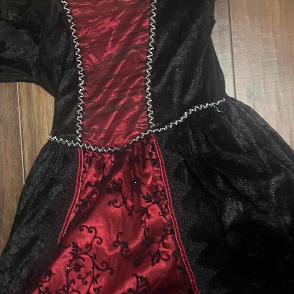 Elegant Kids Black and Red Halloween Costume